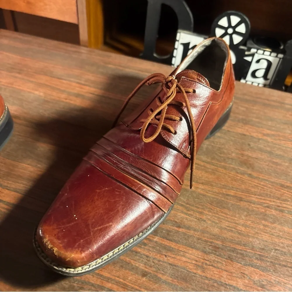 Stacy Adams Rich Brown Leather Oxfords